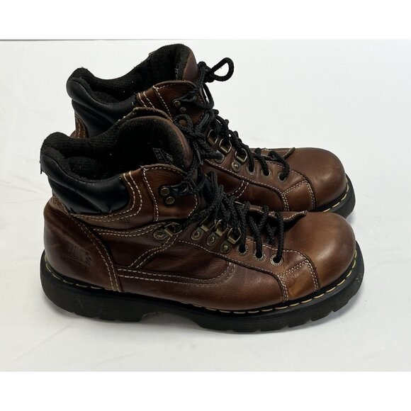 Vintage/Retro/Grunge Dr Martens Brown Leather Lace-up Ankle Work Boots 11US 🤩 - Picture 1 of 12